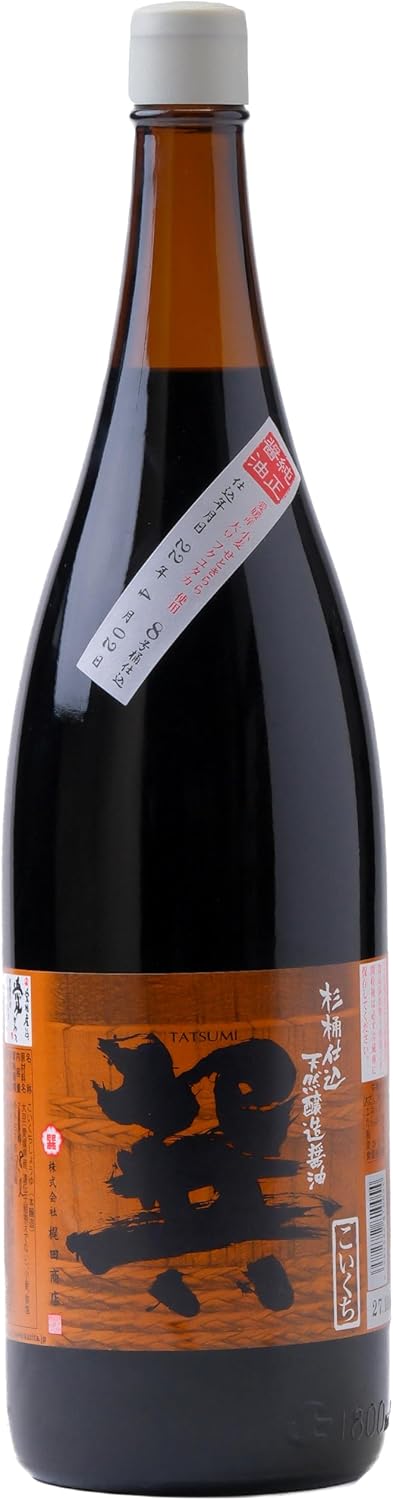 明治7年創業 梶田商店 天然醸造・丸大豆醤油「巽（たつみ）」 濃口 (1800ml) | こいくちしょうゆ | 明治7年創業 | 愛媛産大豆 | 無添加 | 木樽醸造